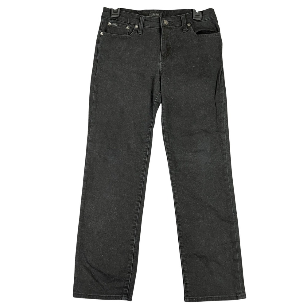Polo Ralph Lauren Straight Leg Jeans Women 14 Stretch Denim Classic Casual‎